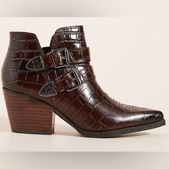 Anthropologie x Sam Edelman Windsor Ankle Western Bootie Chocolate Brown Sz 6 - Picture 8 of 8